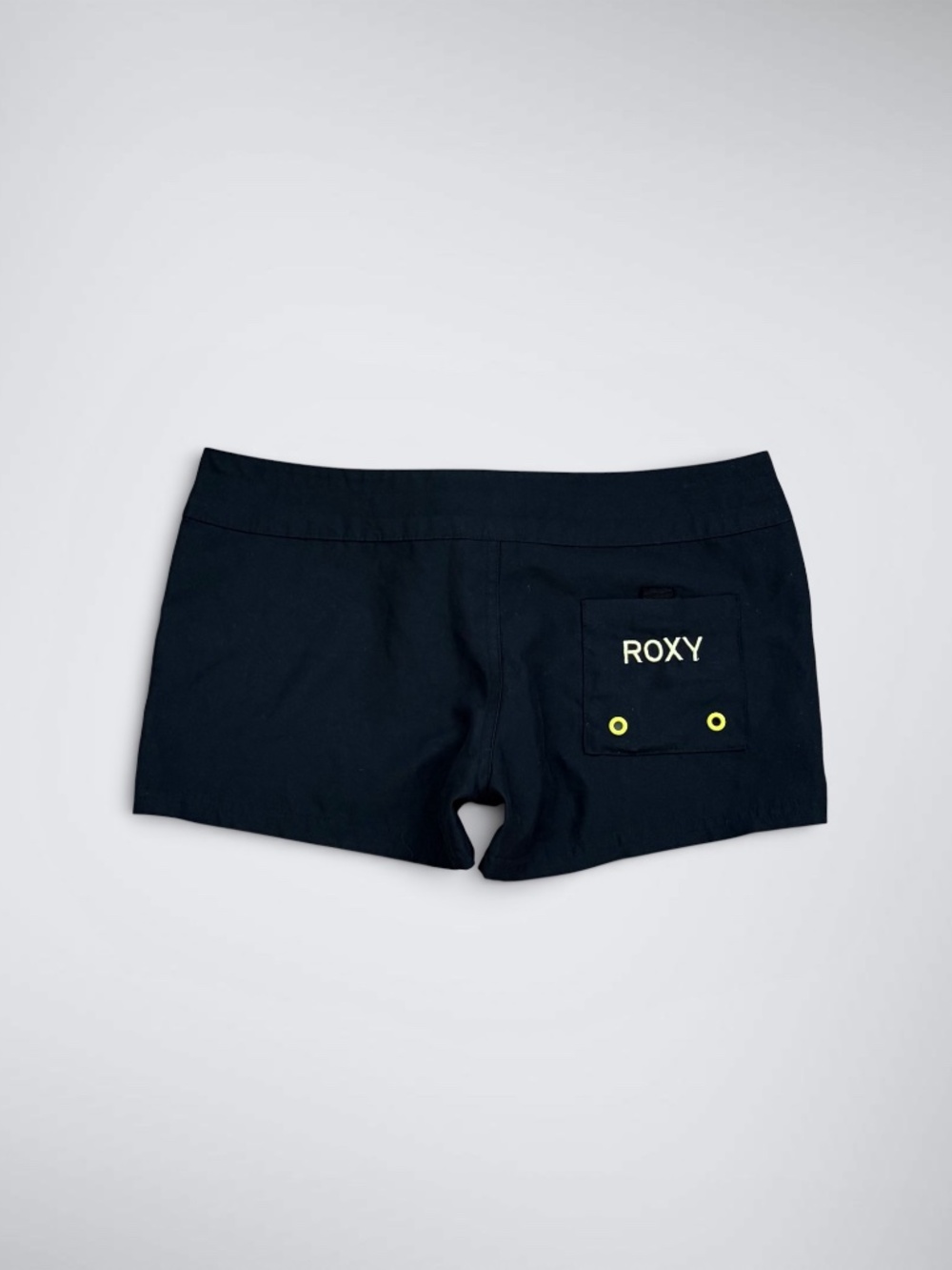 VTG Y2K Roxy Black & Yellow Low Rise Board Shorts